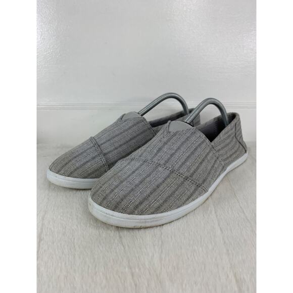 Canvas Casuals Slip-On Flats Gray Women's Shoes Size XXL - Picture 1 of 8
